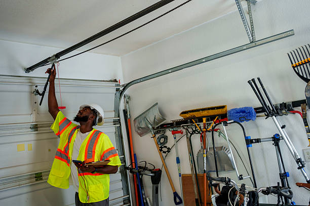 Professional Garage Door Roller Replacement technician working in Rice, MN